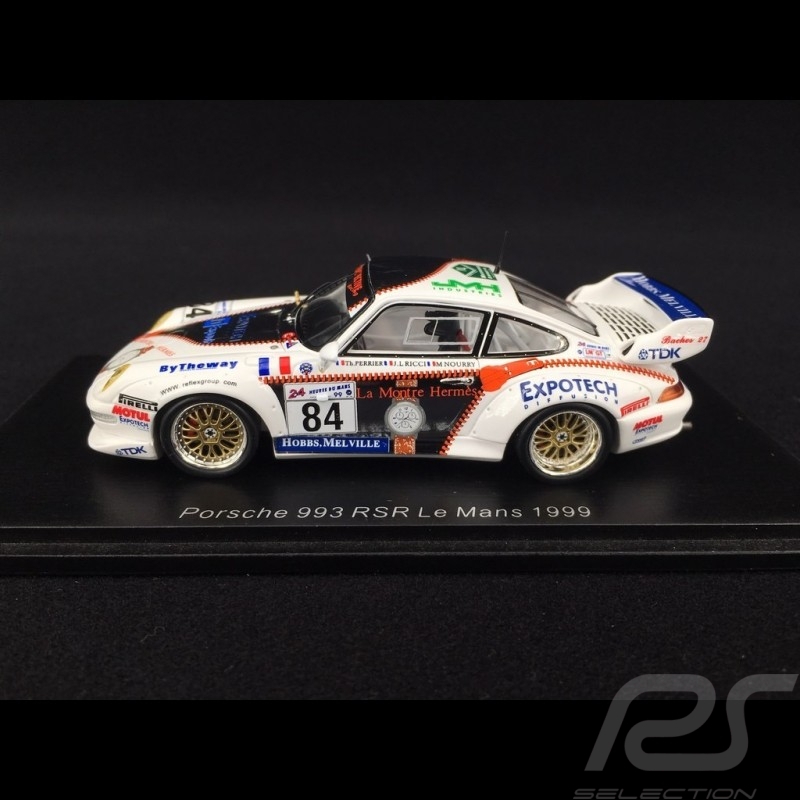 Porsche 911 RSR typ 993 n° 84 Perspective Racing Le Mans 1999 1/43 Spark S4449
