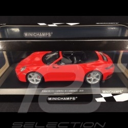 Porsche 911 type 992 Carrera 4S Cabriolet 2019 rouge Indien 1/18 Minichamps 155067331