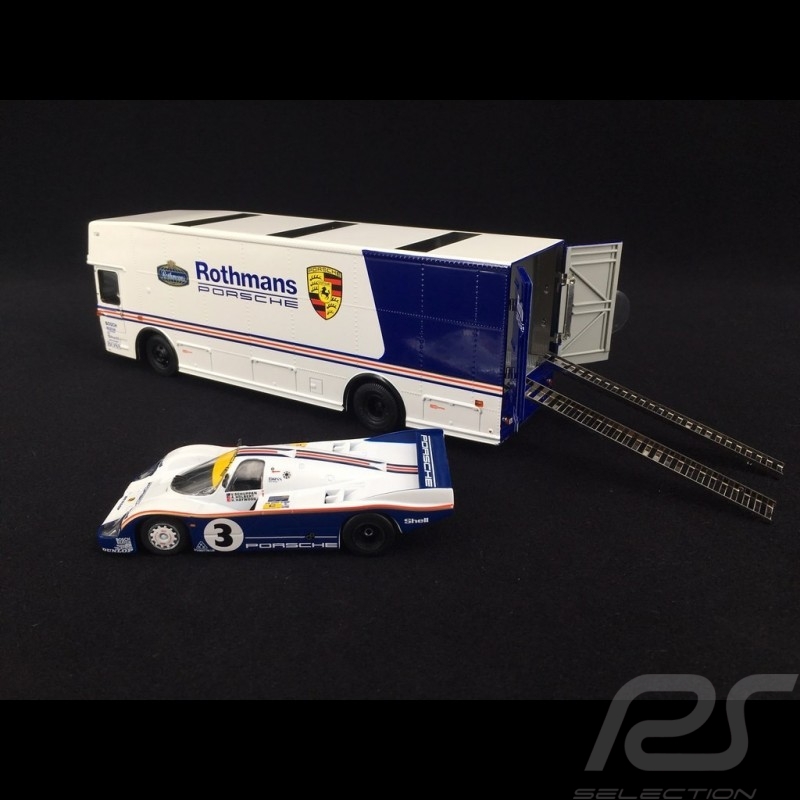 Mercedes O 317 camion Porsche transporteur Rothmans blanc 1/43 Schuco 450373100