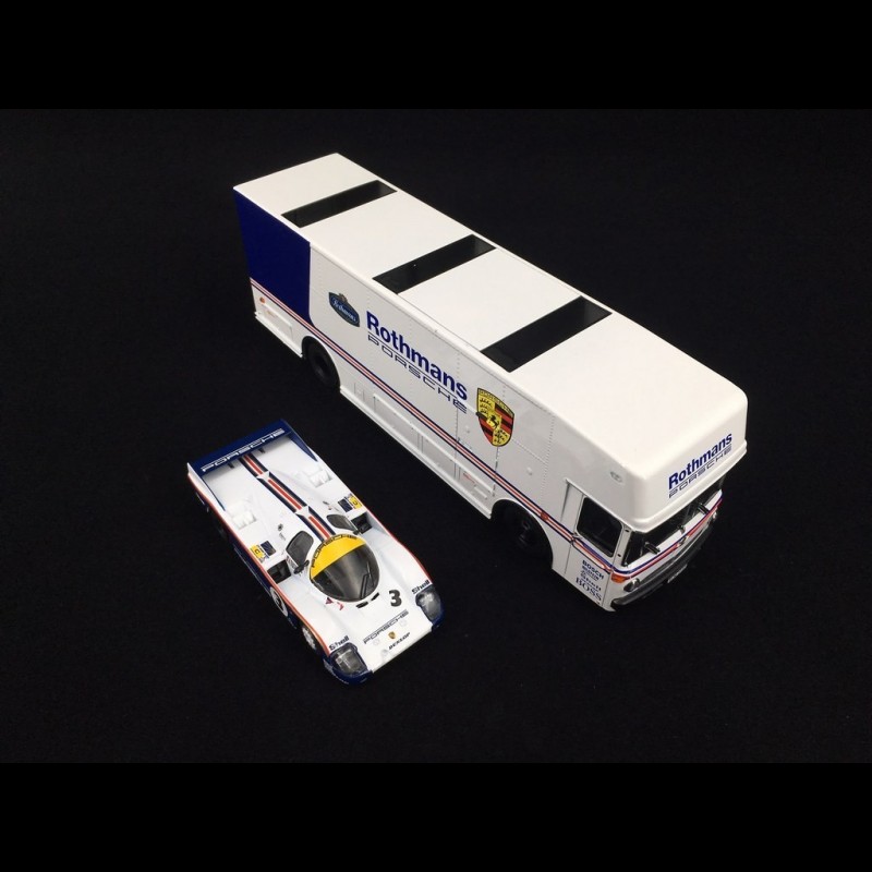 Mercedes O 317 truck Porsche Transporter Rothmans white 1/43 Schuco ...