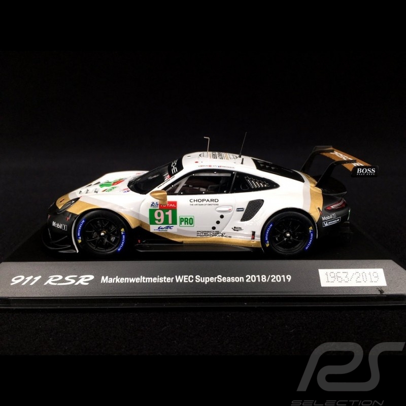 Porsche 911 RSR type 991 24h Le Mans 2019 n° 91 Porsche GT Team 1/43 Spark WAP0201480LRSR