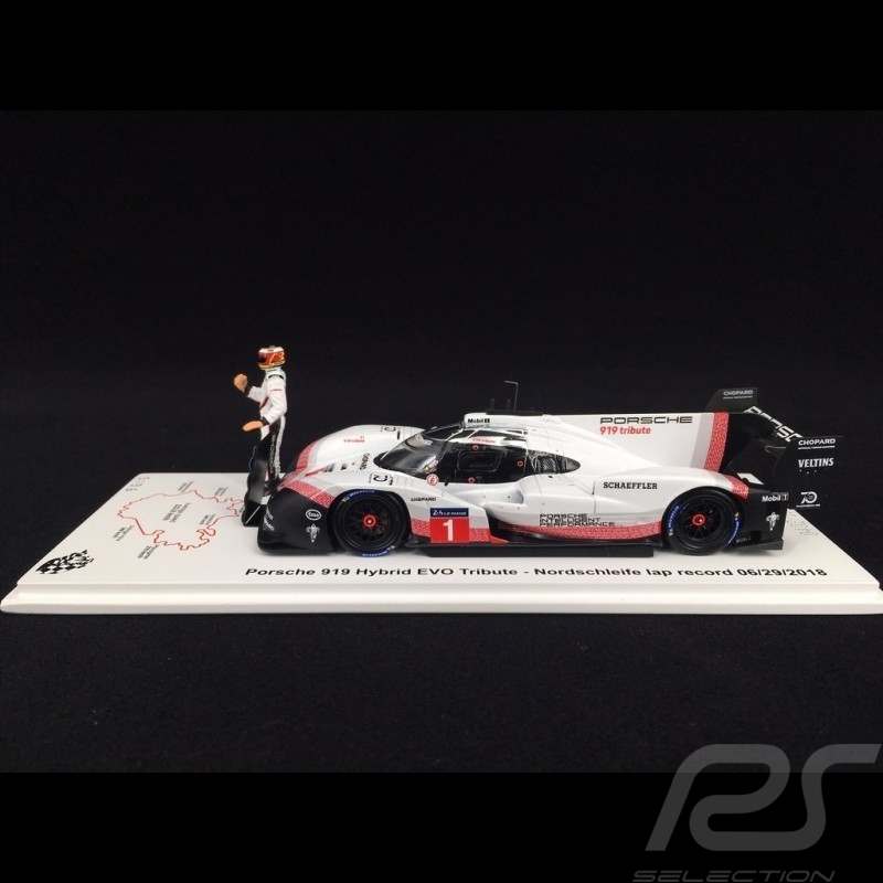 Porsche 919 Hybrid EVO Tribute n° 1 Nürburgring Rundenrekord 06/29/2018 mit Timo Bernhard figur 1/43 Spark S5847
