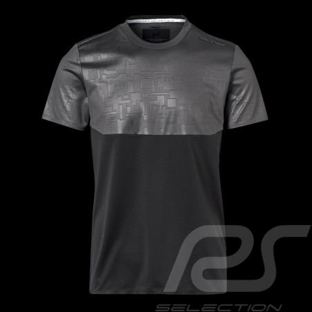 Porsche Design T-shirt Performance Asphaltgrau / Schwartz Porsche Design Colourblock Tee - Herren