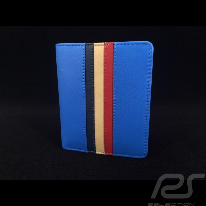 Gulf Geldbeutel Brieftasche und Kartenhalter Cobalt blau Leder