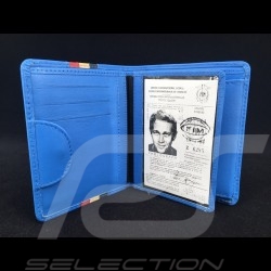 Gulf Wallet Card holder and coin purse Cobalt blue Leather