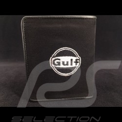 Gulf racing Wallet Card holder and coin purse black Leather