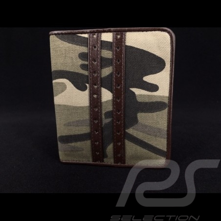 Gulf Wallet camouflage Card holder and coin purse Brown Leather