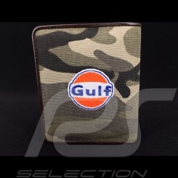 Portefeuille Gulf camouflage Porte monnaie et porte cartes Cuir Marron wallet Geldbeutel 