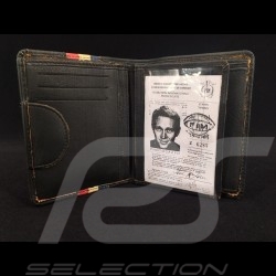 Gulf Geldbeutel vintage Brieftasche und Kartenhalter schwarz Leder