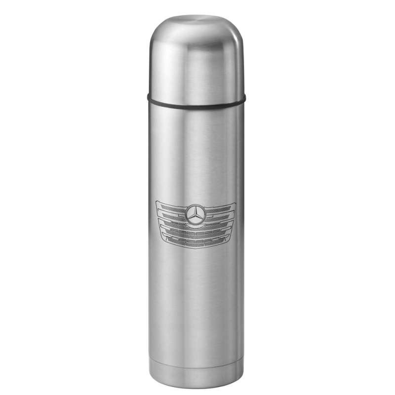 MERCEDES BENZ LARGE STAINLESS STEEL CAR LOGO THERMOS BOTTLE FLASK PREOWNED