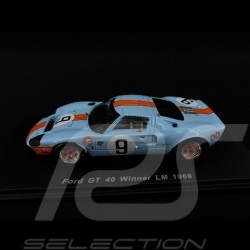 Ford GT40 Mk I n° 9 Gulf Winner Le Mans 1968 1/43 Spark 43LM68