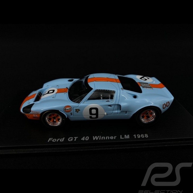 Ford GT40 Mk I n° 9 Gulf Vainqueur Winner Sieger Le Mans 1968 1/43 Spark 43LM68