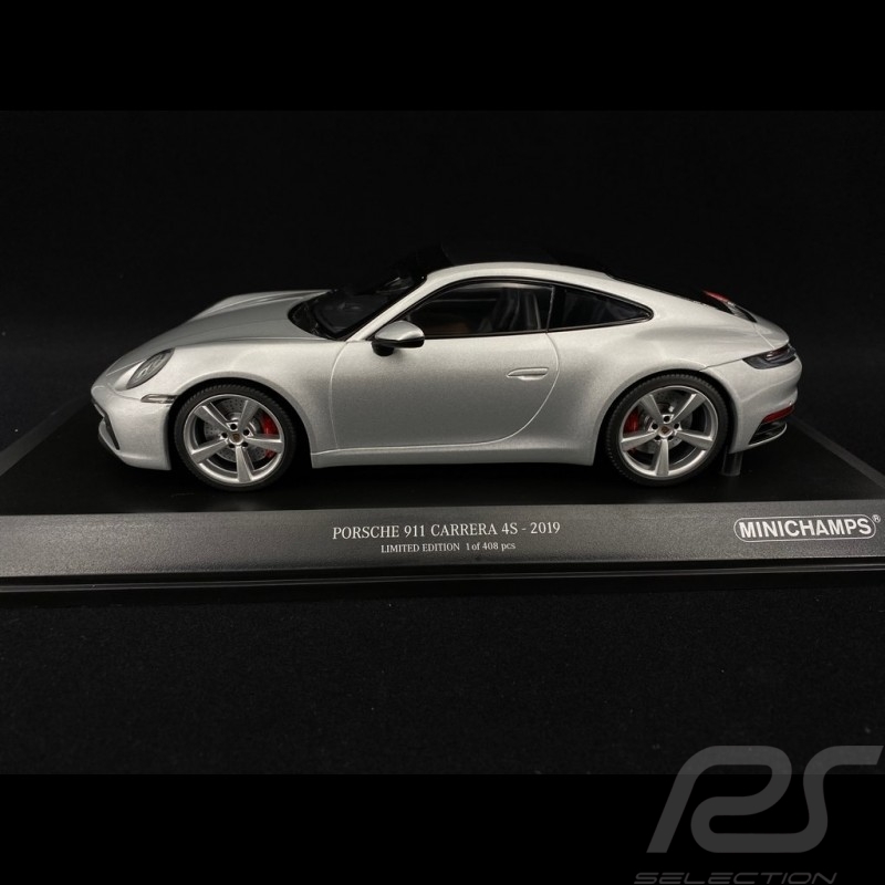 Porsche 911 type 992 Carrera 4S 2019 silver 1/18 Minichamps 155067322