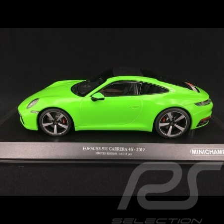 Porsche 911 type 992 Carrera 4S 2019 lizard green 1/18 Minichamps 155067324