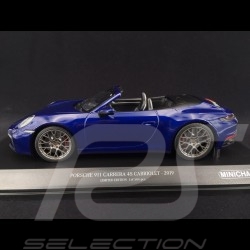 Porsche 911 typ 992 Carrera 4S Cabriolet 2019 Enzianblau 1/18 Minichamps 155067332