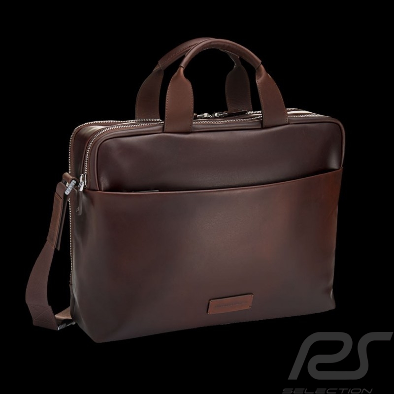 Sac Porsche Design Porte-documents / Ordinateur Urban Courier MHZ Cuir Marron foncé Porsche Design 4090002629 briefbag aktentasc