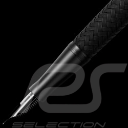 Stylo plume Porsche Design Tec Flex Noir mat Plume or taille M P3110 Fountain Pen Füllfederhalter 