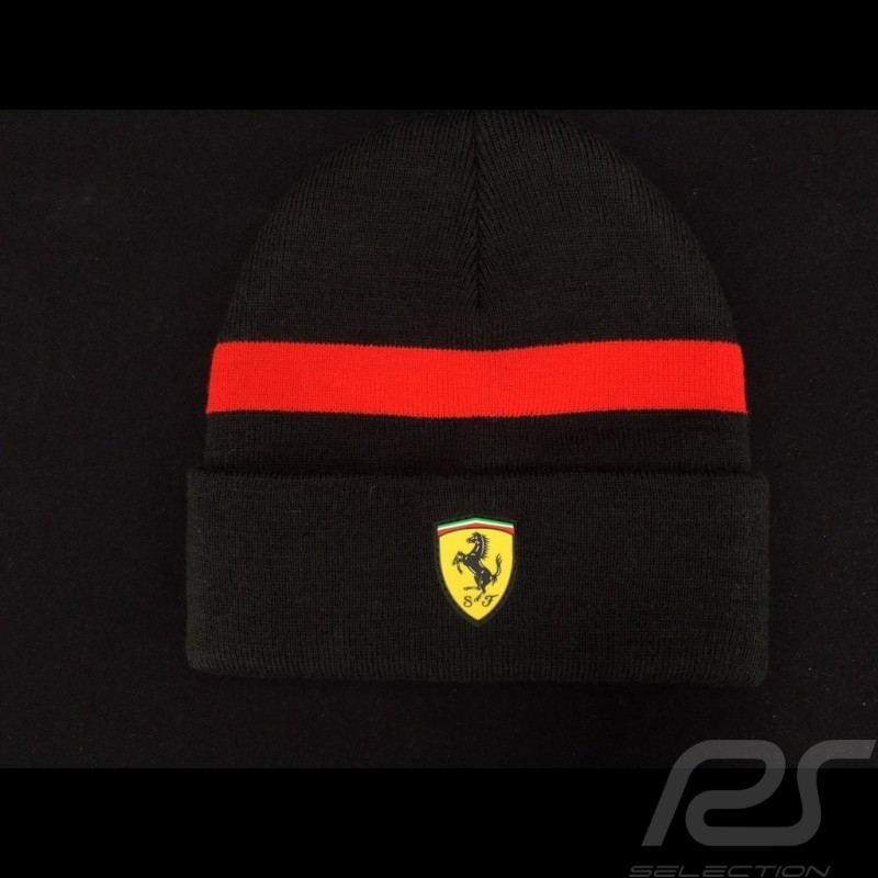 Ferrari beanie black / red stripe
