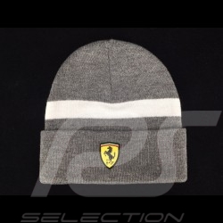 Ferrari  Mütze grau /  weißer Streifen