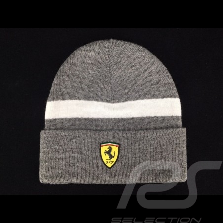 Ferrari beanie grey / white stripe