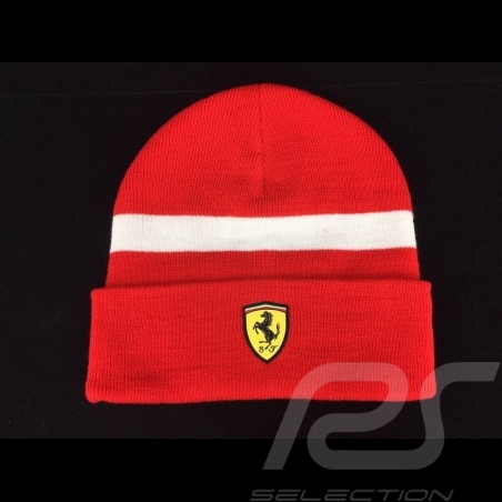 Bonnet Ferrari rouge / bande blanche