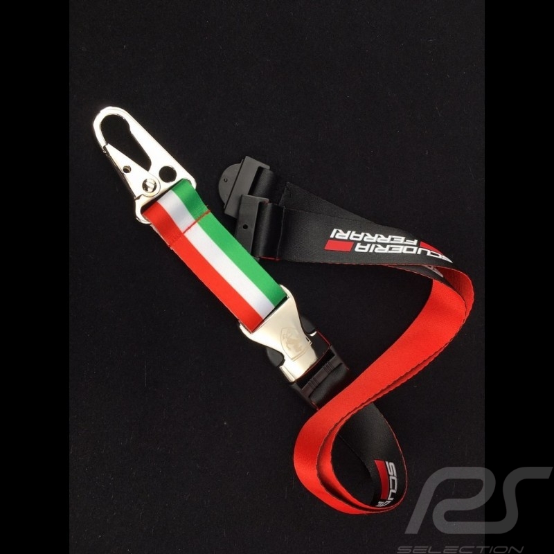 Porte-clés Ferrari lanière rouge