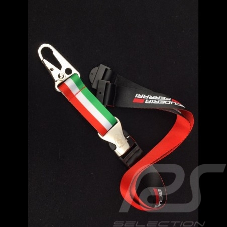 Porte-clés Ferrari lanière rouge
