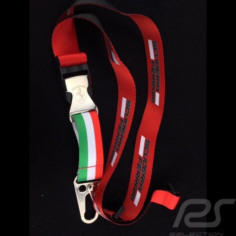 Porte-clés Ferrari lanière rouge