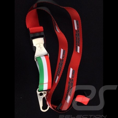Porte-clés Ferrari lanière rouge