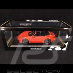 Porsche 911 Type 992 Carrera 4S Cabriolet 2019 Orange Fusion Lava Orange Lavaorange 1/18 Minichamps 155067334