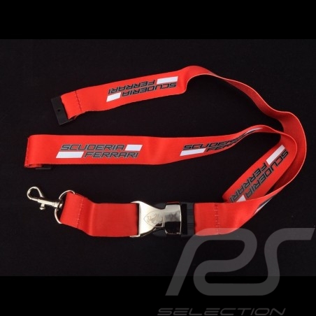 Porte-clés Ferrari lanière rouge