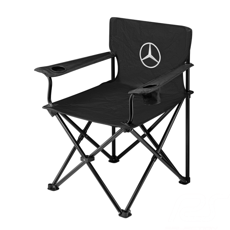 Chaise Mercedes pliante Noir Toile Mercedes-Benz B67871621 Collapsible chair Faltstuhl Black Schwarz