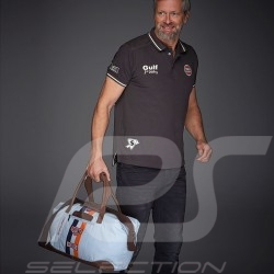 Gulf Reisetasche Steve McQueen Le Mans Medium Gulfblau Baumwolle/ Leder