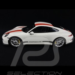 Porsche 911 R typ 991 weiß / rot 1/12 Minichamps 125066320