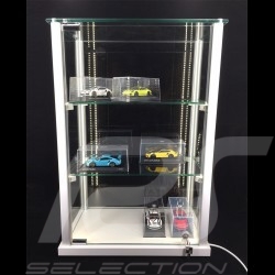 Glass display showcase LED lighting For up to 15 Porsche model cars 1/43 scale