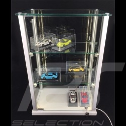 Vitrine exposition Eclairage LED Spéciale modèles réduits jusqu'à 15 miniatures Porsche à l'échelle 1/43 Display showcase glasvi