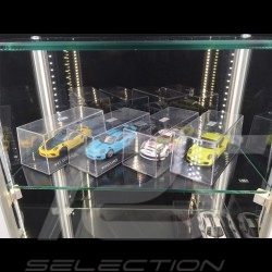 Vitrine exposition Eclairage LED Spéciale modèles réduits jusqu'à 15 miniatures Porsche à l'échelle 1/43 Display showcase glasvi