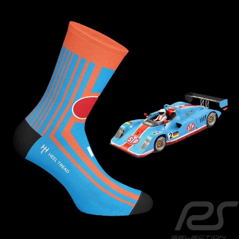 NASCAR n° 43 socks Gulf blue / orange - unisex
