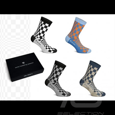 Chaussettes 4 paires Pasha Coffret cadeau Porsche patterns - mixte socks socken