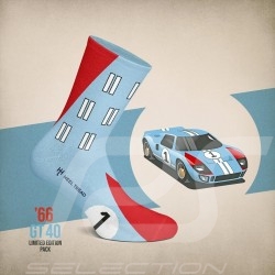 Chaussettes GT40 4 paires Coffret cadeau 24h Le Mans 1966 mixte socks socken boxset