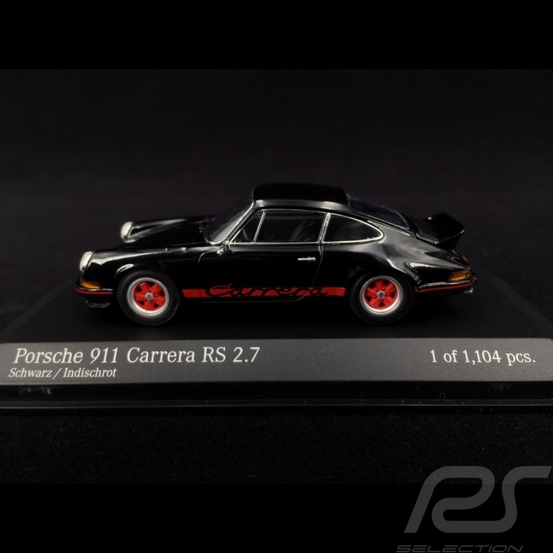Porsche 911 Carrera RS 2.7 1972 noire/rouge black/red schwarz/Indischrot 1/43 Minichamps 400065521
