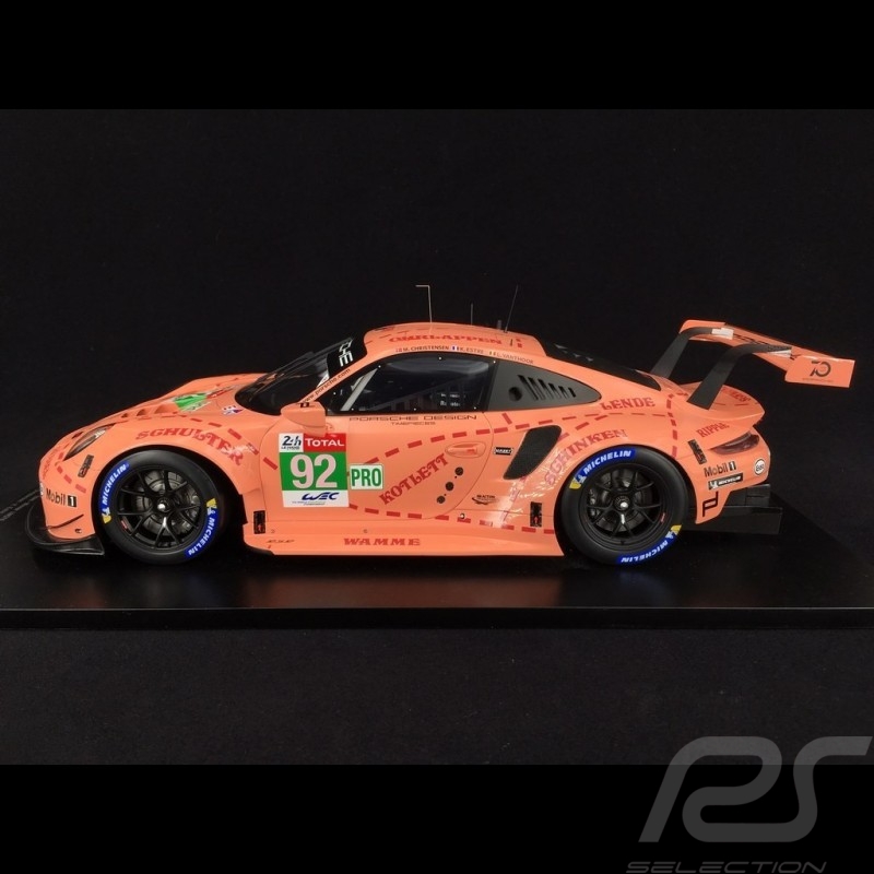 Porsche 911 RSR typ 991 n° 92 "Rosa sau" Sieger Le Mans 2018 1/12 Spark 12S012