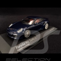 Porsche 911 Typ 991 Turbo S blau 1/43 Minichamps 410062220