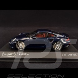 Porsche 911 Typ 991 Turbo S blau 1/43 Minichamps 410062220