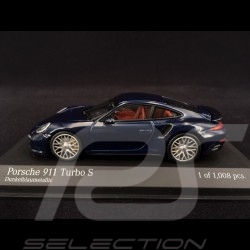 Porsche 911 Type 991 Turbo S blue 1/43 Minichamps 410062220