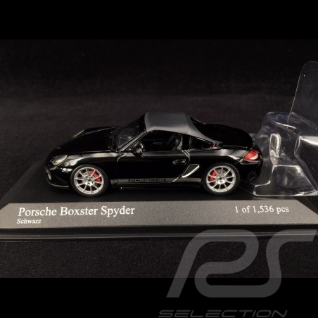 Porsche Boxster Spyder noir black schwarz 1/43 Minichamps 400069300