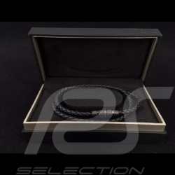 Porsche bracelet double braided black leather Grooves 2.0 Porsche Design