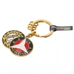 Porte-clés keyring Schlüsselanhänger Mercedes Sindelfingen or gold laiton brass messing Mercedes-Benz B66041523