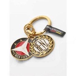 Porte-clés keyring Schlüsselanhänger Mercedes Sindelfingen or gold laiton brass messing Mercedes-Benz B66041523