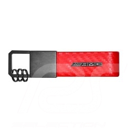 Porte-clés Schlüsselanhhänger keyring  Mercedes AMG cuir aspect carbone carbon-look leather rouge red rot Mercedes-Benz B6695342